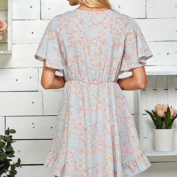 FLORAL VNECK SUMMER DRESS